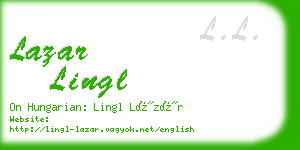 lazar lingl business card